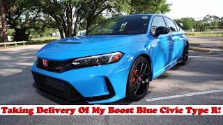 Taking Delivery Of My Boost Blue 2023 Honda Civic Type R!