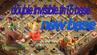 double invisible th16 base link new trending clash of clans