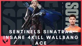 Sentinel sinatraa Sova Insane 4 KIll through Wallbang then Ace | Radiant Gameplay #26 (FULL GAME)
