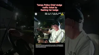 Tampa Police Chief Mary O'Connor flashes badge during traffic stop