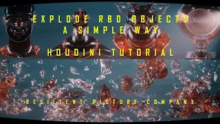 EXPLODE RBD OBJECTS - A SIMPLE WAY - HOUDINI TUTORIAL