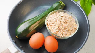 Zucchini with oatmeal tastes better than meat! Healthy, quick, easy and very tasty recipe!