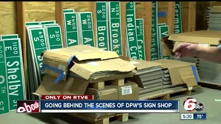 Behind the scenes: How street signs are made in Indianapolis