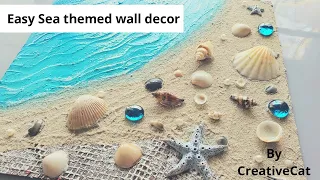 Sea themed mixed media home decor/art and craft/easy craft