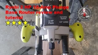 Ryobi 2 HP 10-Amp Plunge Router review and tutorial RE180PL1G