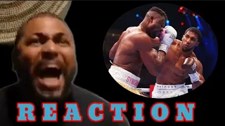 😳 ⚠️ ANTHONY JOSHUA'S KNOCKOUT REACTION OF FRANCIS NGANNOU (INTENSE❗️) ⚠️