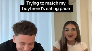 "Pacing with my Partner: Couples Attempting to Match their Boyfriend's Eating Speed"😂