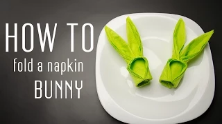 How to Fold a Napkin Into an Easter Bunny