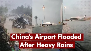 Typhoon Doksuri Hits China's Capital,  Beijing Daxing airport floods With Heavy Rains
