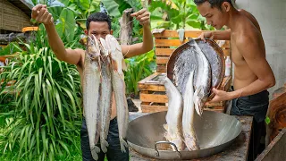 Three Big Fish Cooking Vegetable Sour Recipe😋