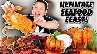 MUKBANG SEAFOOD BOIL 먹방 DUNGENESS CRAB + GIANT SHRIMP + CRAWFISH + MUSSELS EATING SHOW!