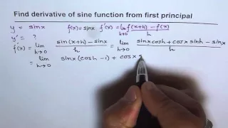 Calculus Trigonometry Derivative of Sine with First Principal