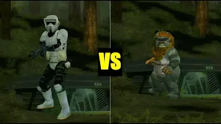 The Empire vs Ewoks! Star Wars Battlefront 2  - Hunt Mode (2005)