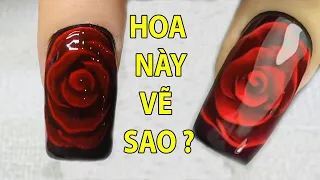 4D Rose Design - Cách Vẽ Hoa Như Đắp Bột - Thợ Nail Cần Biết