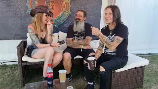 Eye Hate God hanging with Hayley Leggs for TotalRock at Bloodstock 2022