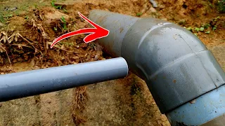 How to connect 2 wall drainage pvc pipes that are not the same size together #meodoisong | TV Tips