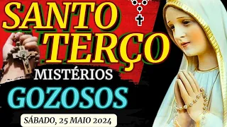 SANTO TERÇO DE HOJE - Sábado (25/05/2024)🌹Mistérios Gozosos🌹 Terço Mariano / Terço de Fátima