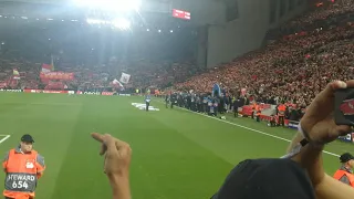 Chant supporter Liverpool Anfield stadium, Liverpool-Psg  2018/2019