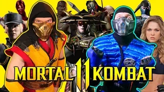 Scorpion & Sub-Zero REACT - MORTAL KOMBAT 11 Gameplay, Character, & Story Trailers | MK11 PARODY!