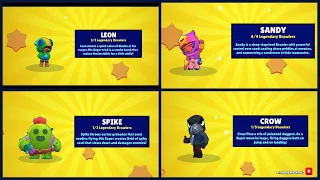 UNLOCK ANIMATION OF ALL LEGENDARY BRAWLERS (2020) - BRAWL STARS - BOX OPENING