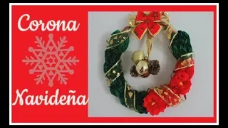 Cómo hacer una corona navideña fácil y económica - Navidad 2017 - Decoración navideña - DIY