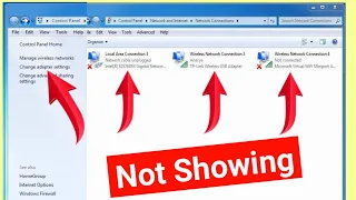 Wifi Adapter Icon not Showing in Change Adapter Settings in Windows 7 |Total Blank | 100% Solved