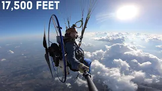 Flying To 17,500 Feet on my Paramotor!