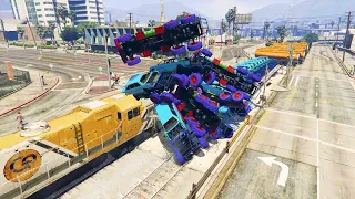 Can Avengers: Benatar Stop The Train in GTA 5? ( GTA V STOP THE TRAIN #3)