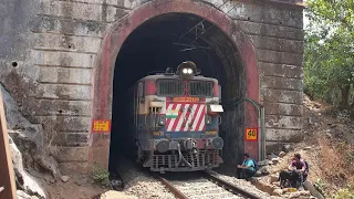 25500 Horsepower Engines Exits Tunnel in Bhor Ghat