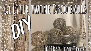 Glitter Twine Balls DIY | Glam Holiday Home Decor | The Green Notebook