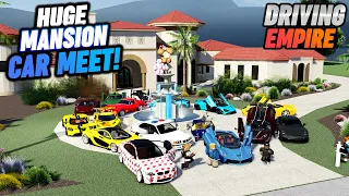 HUGE MANSION CAR MEET!! || ROBLOX - Driving Empire