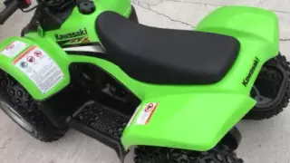 Kawasaki kfx 50 being started and using the tether kill switch