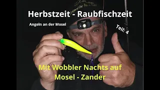 Nachts mit Wobbler auf Mosel - Zander