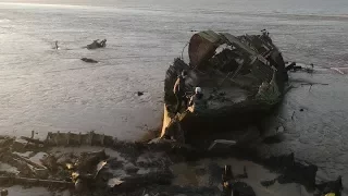 FLYING THE DJI SPARK AT AN ABANDONED SHIPWRECK!