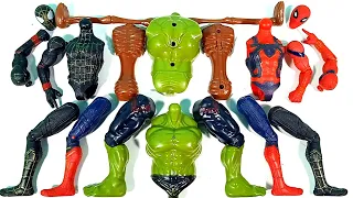 Assemble Marvel Avengers Spider-Man, Hulk Smash And Siren head