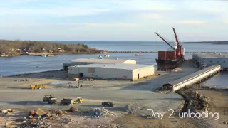 Port Mersey ship unloading timelapse