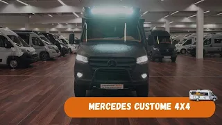 Mercedes 4x4 RV Luxury. Black Off-Road Monster Tailor Made Interior