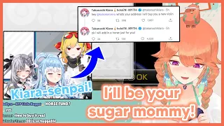 Kiara reacts to Kobo calling her out and got broken by her cuteness【EngSub】