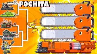 Transformers Tank - Mini Hybrid Pochita Tank in danger. Arena Tank Cartoon