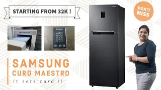 Samsung Curd Maestro Refrigerator Review, Unboxing, Demo | दही ज़माने वाला फ्रिज • Dietichen