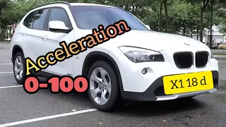 Bmw X1 18D acceleration 0-100 in 😀sec (2012)..