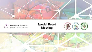 Aug 25, 2020: OCDSB Special Board Meeting