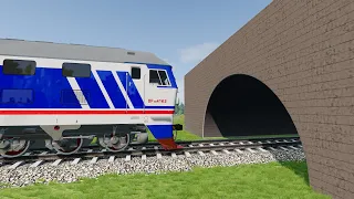 Trains Vs Low Tunnels - Beamng.Drive