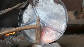 How to make a plate: Process of making a blacksmith's plate...