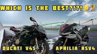 Which is the better v4?| Ducati v4S vs Aprilia Rsv4