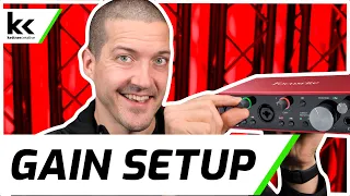 How To Setup Gain on Focusrite Scarlett 2i2