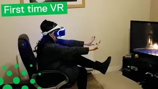 MUM TRIES VR FOR THE FIRST TIME