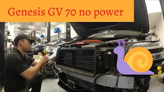 Genesis GV70 customer complain lack of power - Leaking radiator