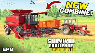 BUYING MY FIRST COMBINE AND BALER Survival Challenge Multiplayer FS22 Ep 8