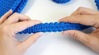 ☝️ I DO NOT TIRED TO KNIT IT. Perfect flat crochet cord FOR BAG